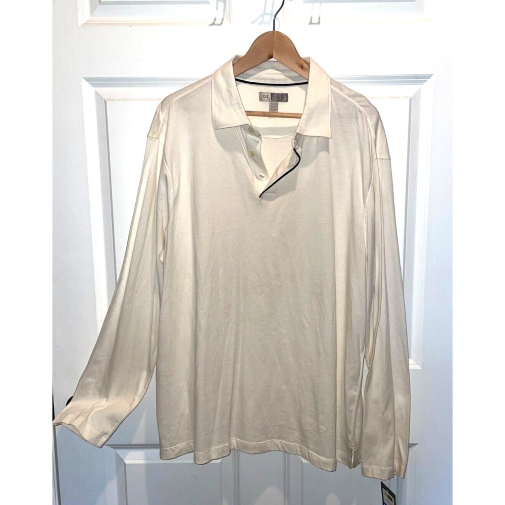 New ~ Joseph Abboud  Men's Size XL 100% Cotton Modern Fit Long Sleeve Polo Shirt